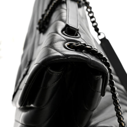Saint Laurent Calfskin Y Quilted Monogram Large Loulou Chain Satchel Black 17 of 17