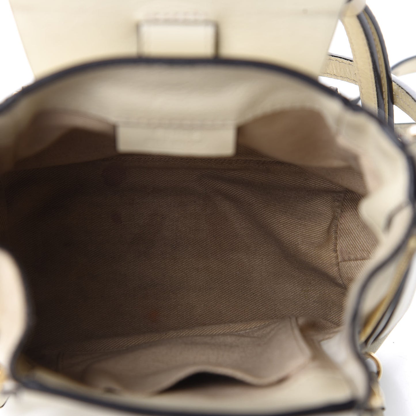 Suede Calfskin Small Faye Backpack Off White