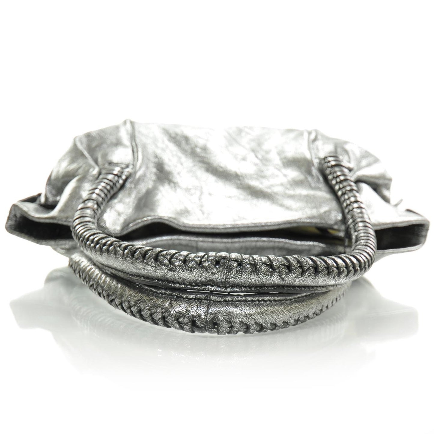 SALVATOREFERRAGAMOLeatherShoulderBagMetallicSilver