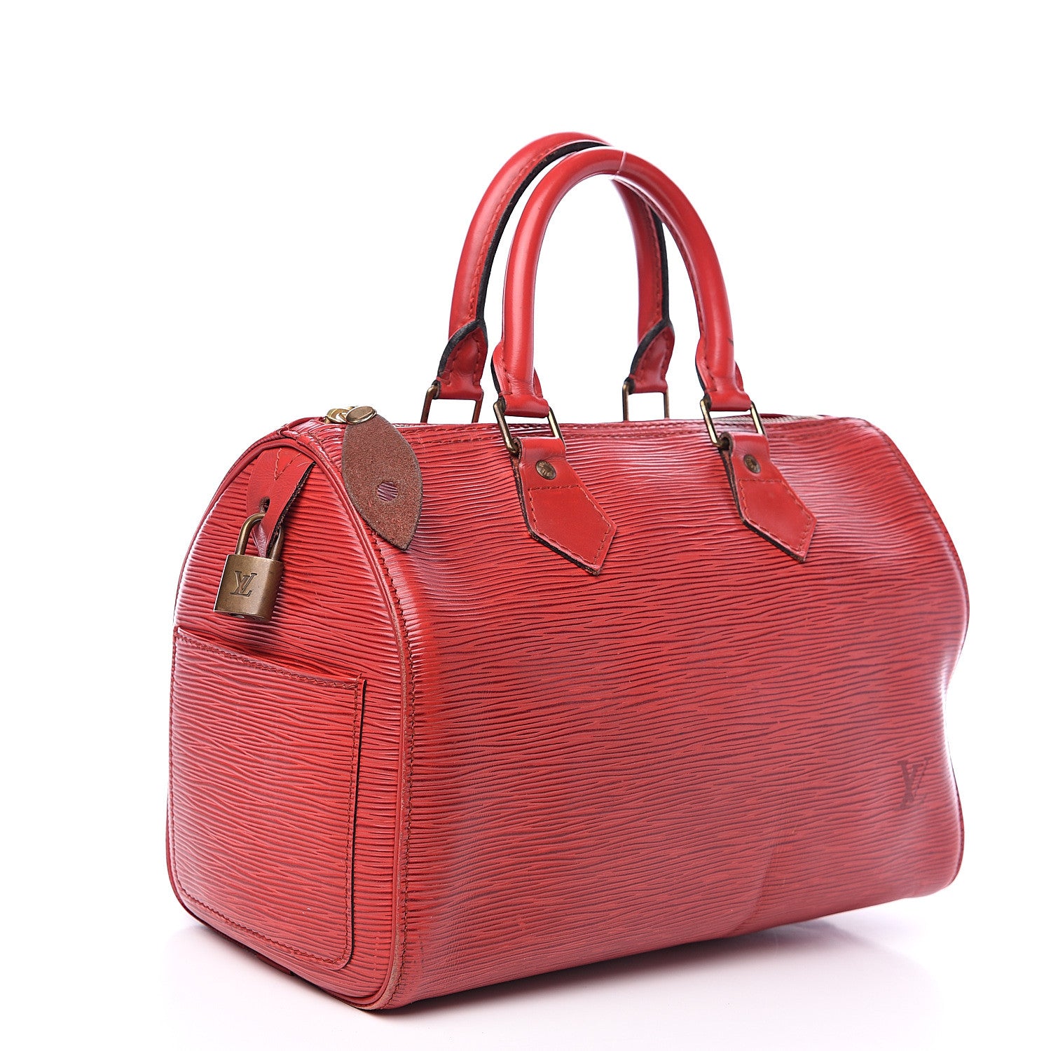 Louis Vuitton Epi Speedy 25 Castillan Red 2 of 16