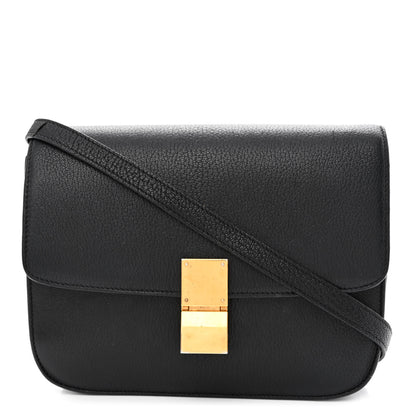 Celine Liege Calfskin Medium Classic Box Flap Bag Black 1 of 18