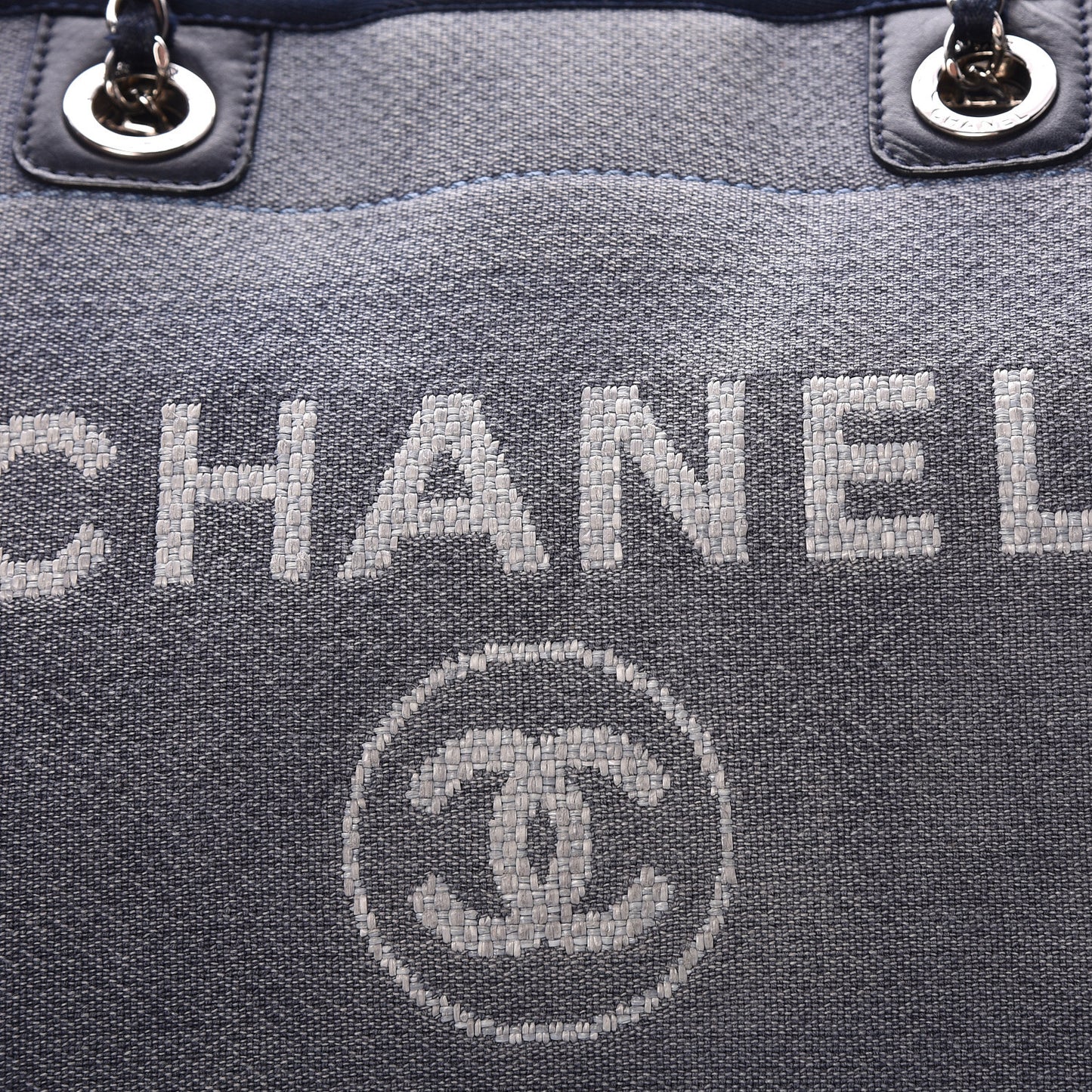 Canvas Small Deauville Tote Denim Blue
