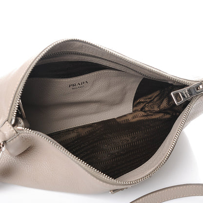 Prada Vitello Daino Zippered Crossbody Bag Pomice 5 of 8