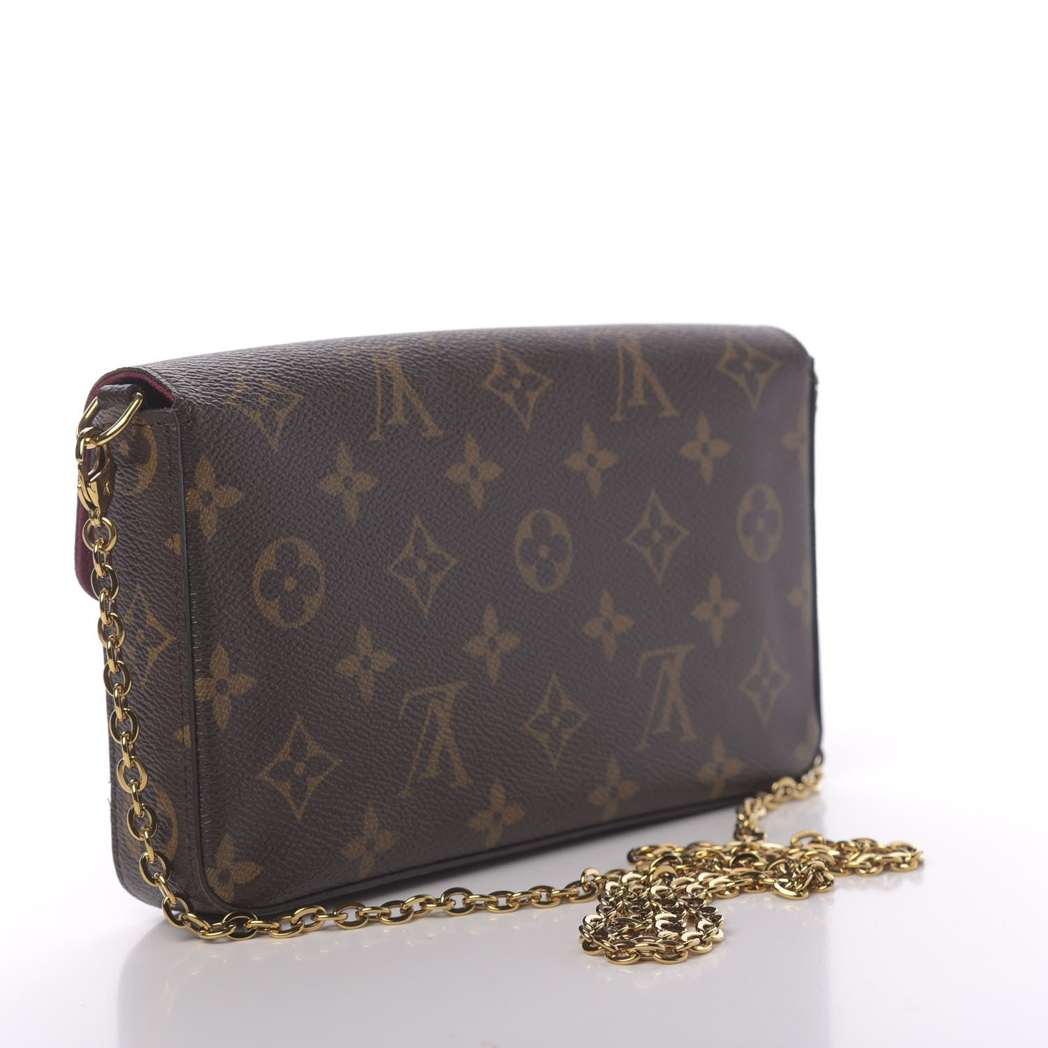 Louis Vuitton Monogram Pochette Felicie Chain Wallet Fuchsia 3 of 10