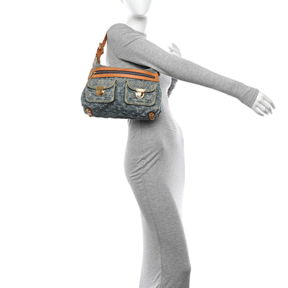 Louis Vuitton Monogram Denim Baggy PM Long Strap Blue 2 of 12