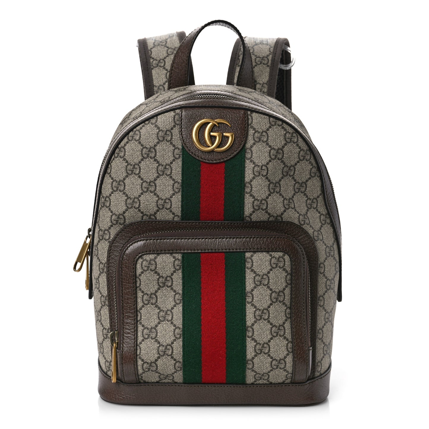GG Supreme Monogram Calfskin Web Small Ophidia Day Backpack Beige Ebony New Acero