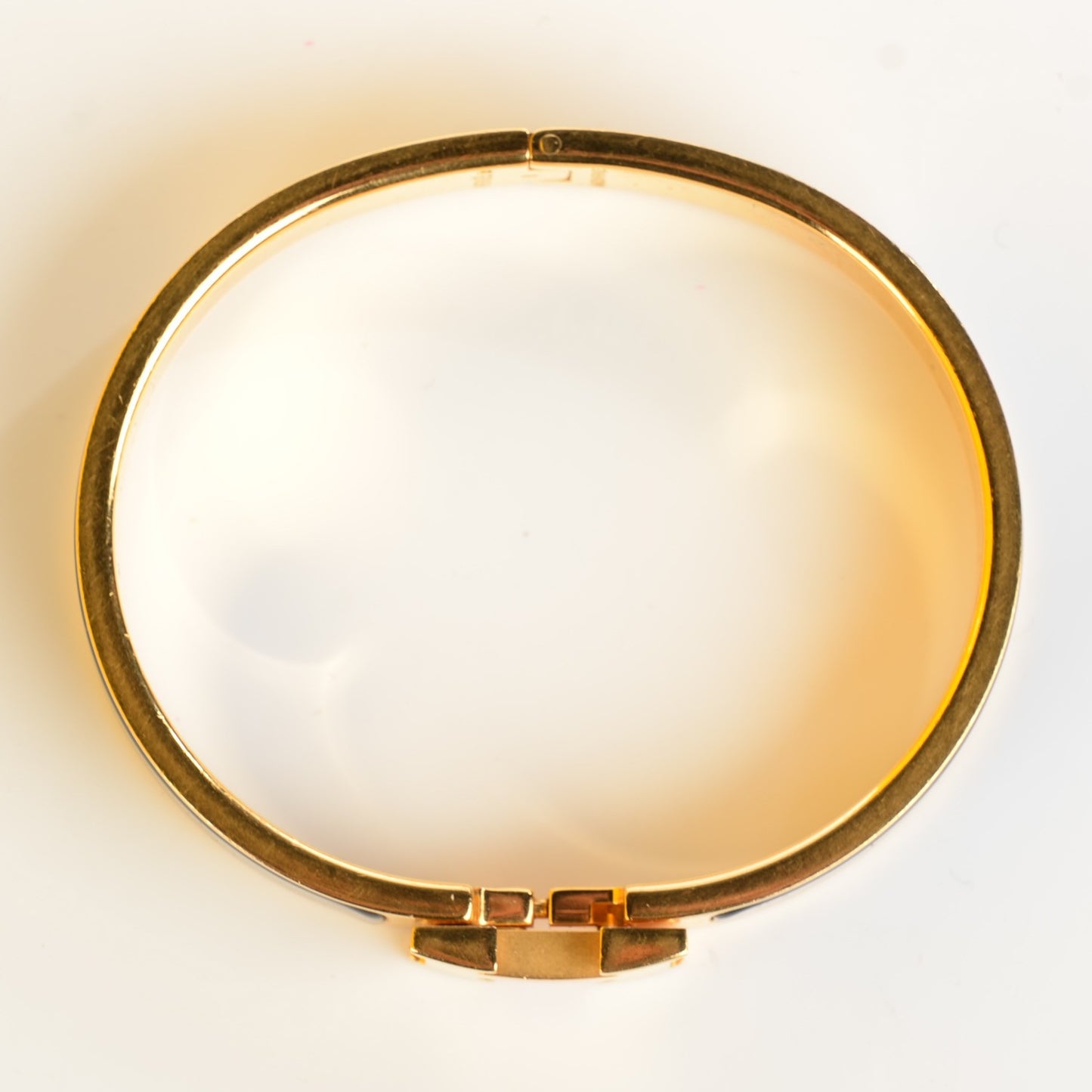 Enamel Narrow Clic Clac H Bracelet GM Black