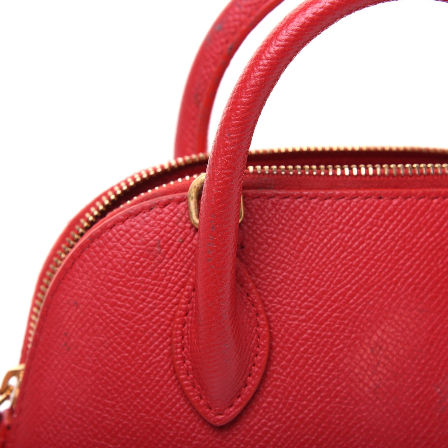 Balenciaga Grained Calfskin XXS Ville Top Handle Bag Rouge Coquelicot 13 of 22