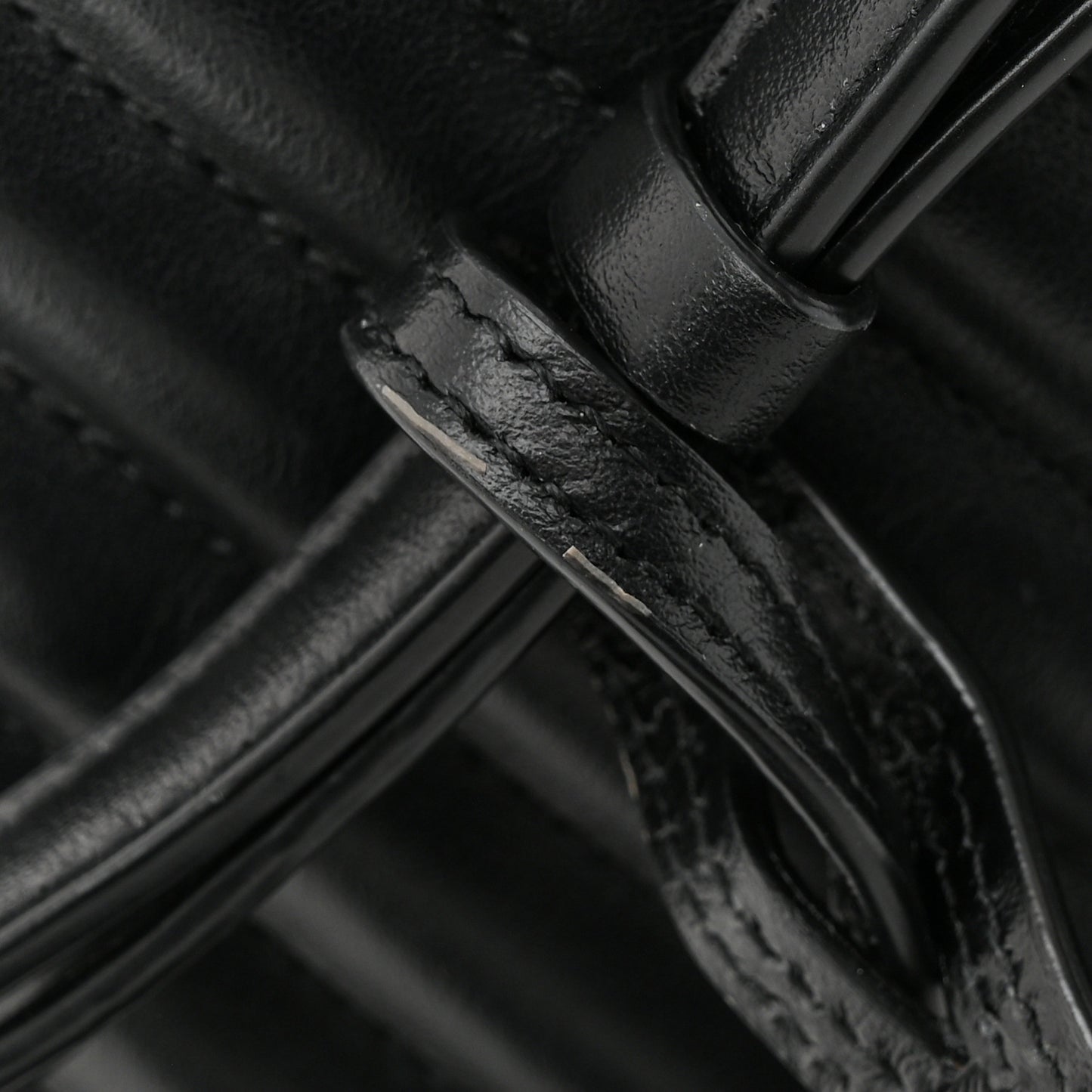 Calfskin Matelasse Monogram Monochrome Lou Camera Bag Black