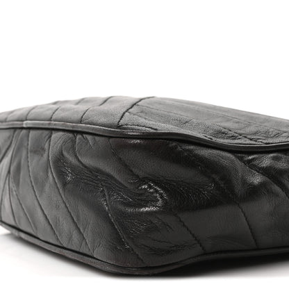 Chanel Lambskin Chevron Quilted Tassel Camera Case Black 20 of 23