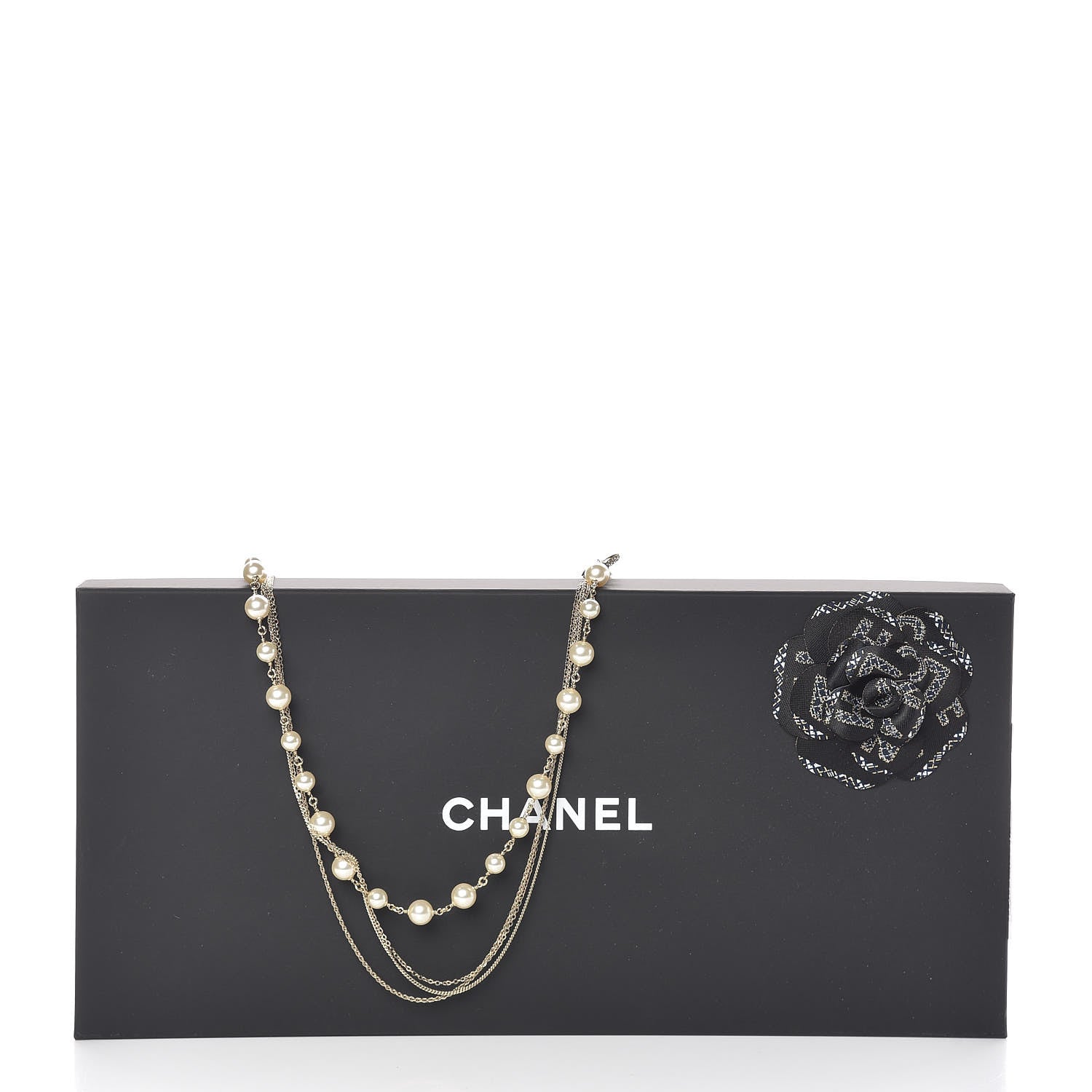 Chanel Pearl Chain CC Multi Strand Necklace Gold 6 of 6