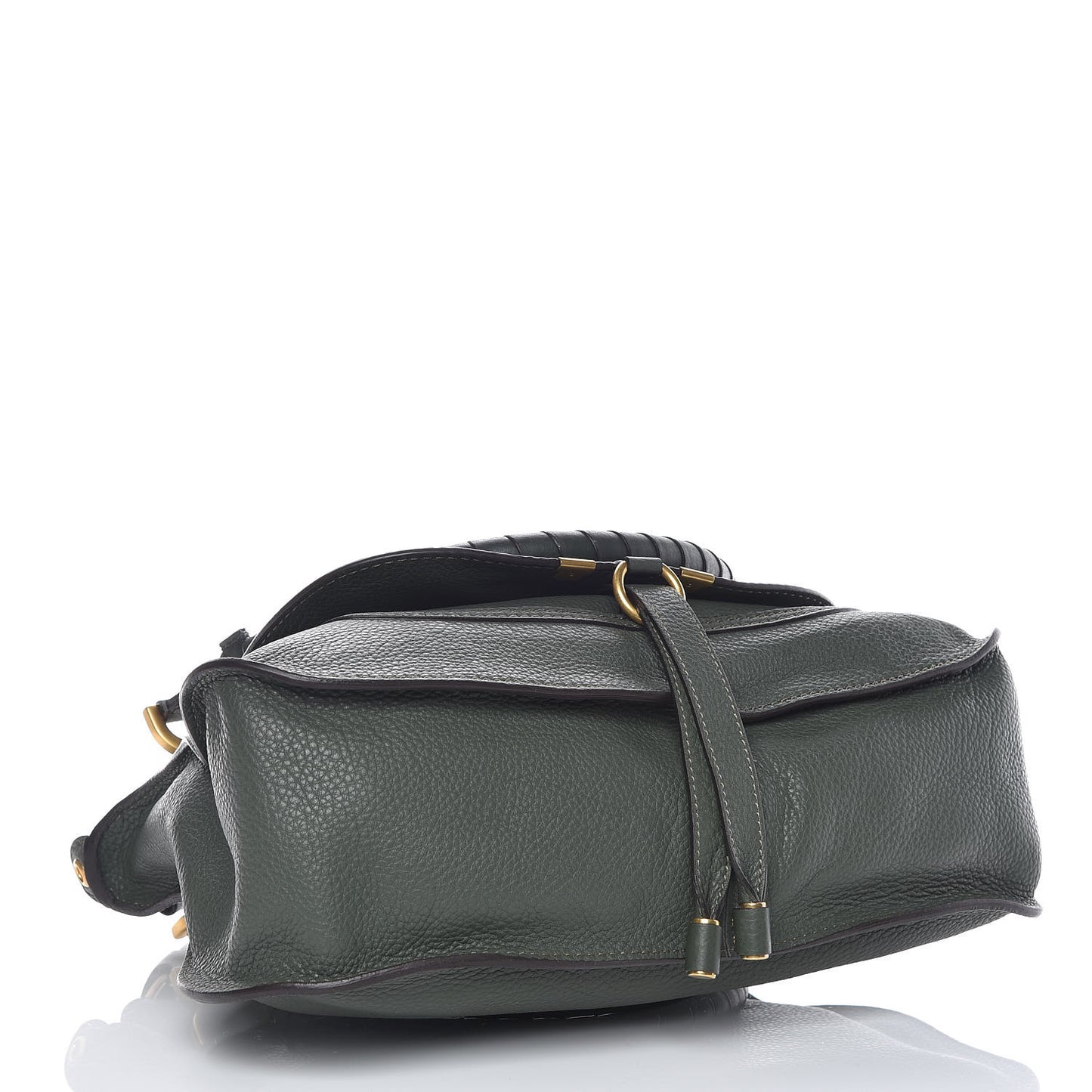 Calfskin Medium Marcie Satchel Midnight Green