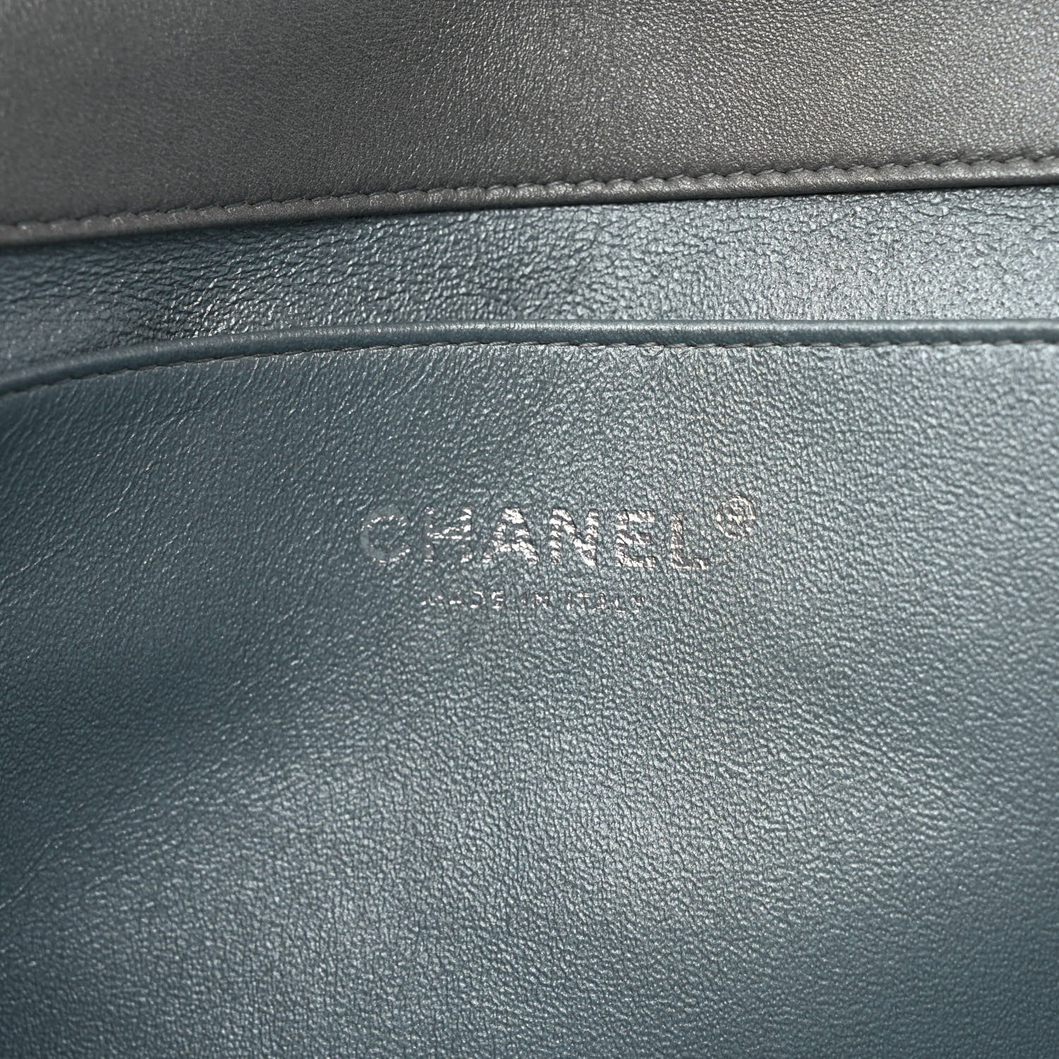 Chanel Lambskin Quilted Clutch With Chain Flap Grey 6 of 9