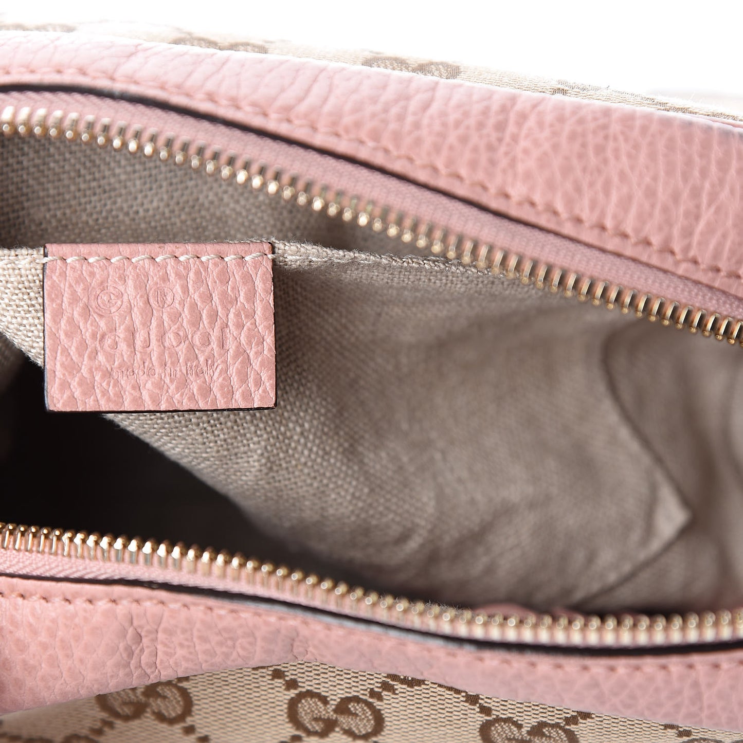 Monogram Mini Bree Messenger Bag Beige Soft Pink