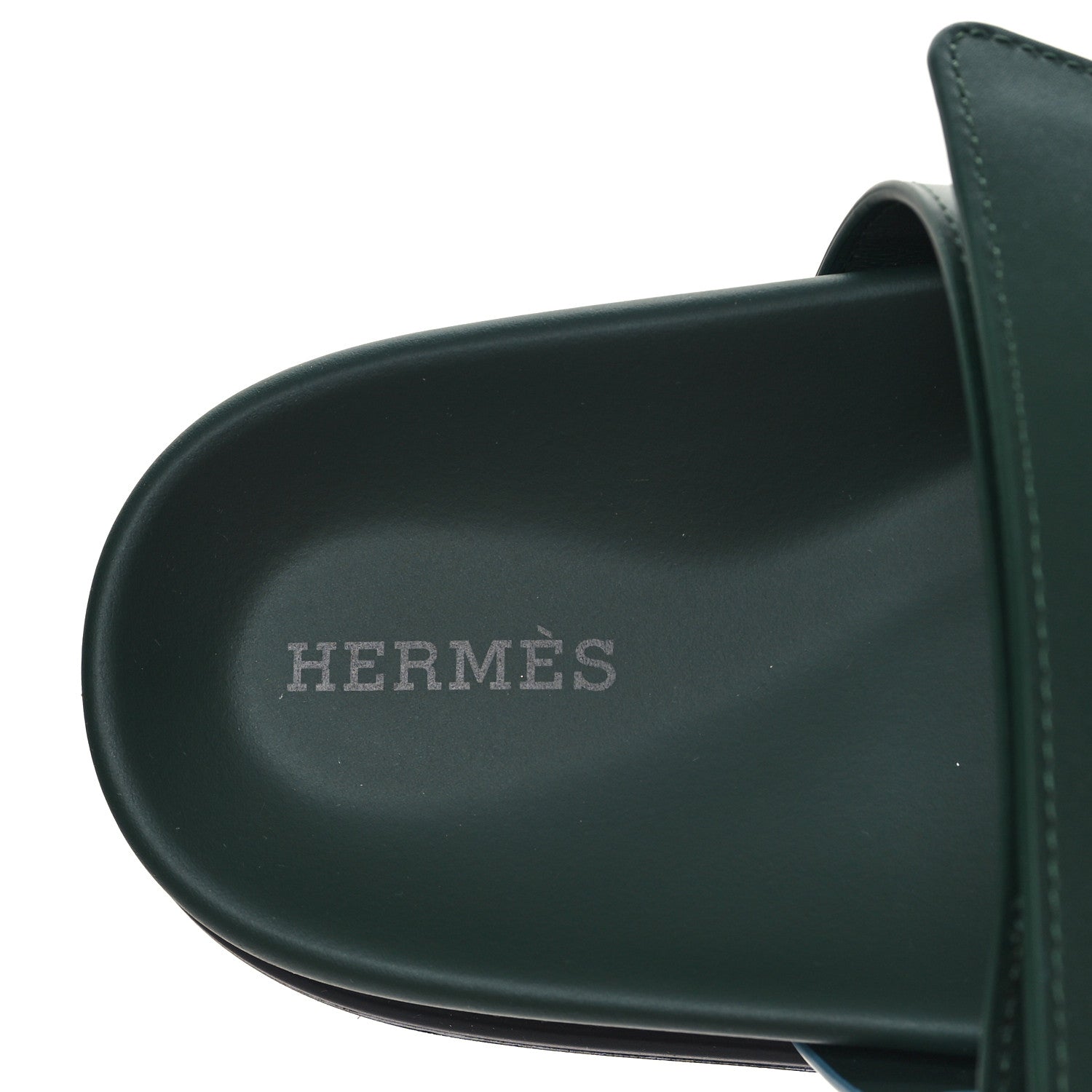 Hermes Calfskin Womens Chypre Sandals 38 Bleu Citadin Vert Bouteille 7 of 9
