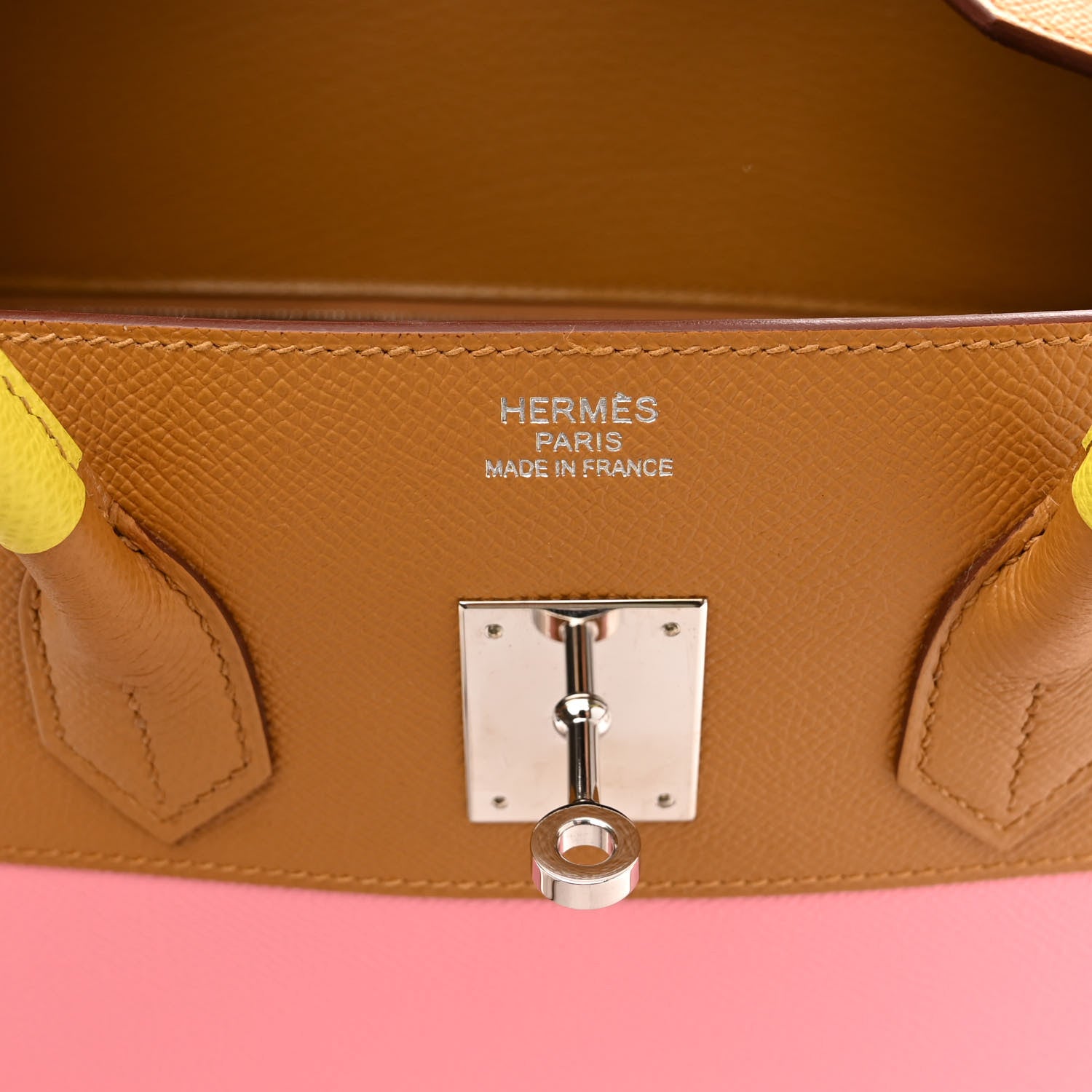 Hermes Epsom Sunrise Birkin Sellier 35 Lime Sesame Rose Confetti Terre Battue 6 of 11