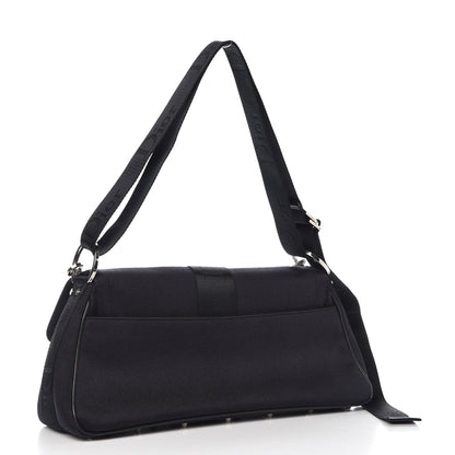 Christian Dior Silk Jersey Crystal Hardcore Clutch Black 3 of 7