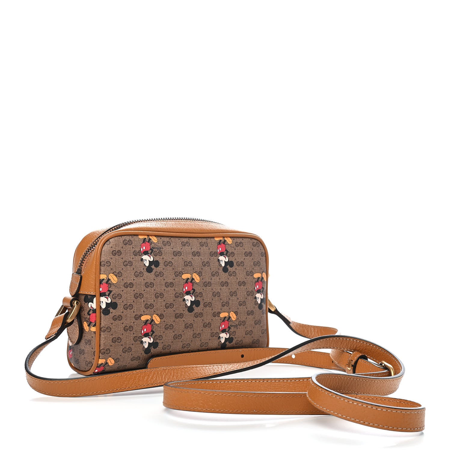 Gucci X DISNEY Mini Vintage GG Supreme Monogram Mickey Mouse Shoulder Bag Beige Vintage Sun Oil 3 of 9