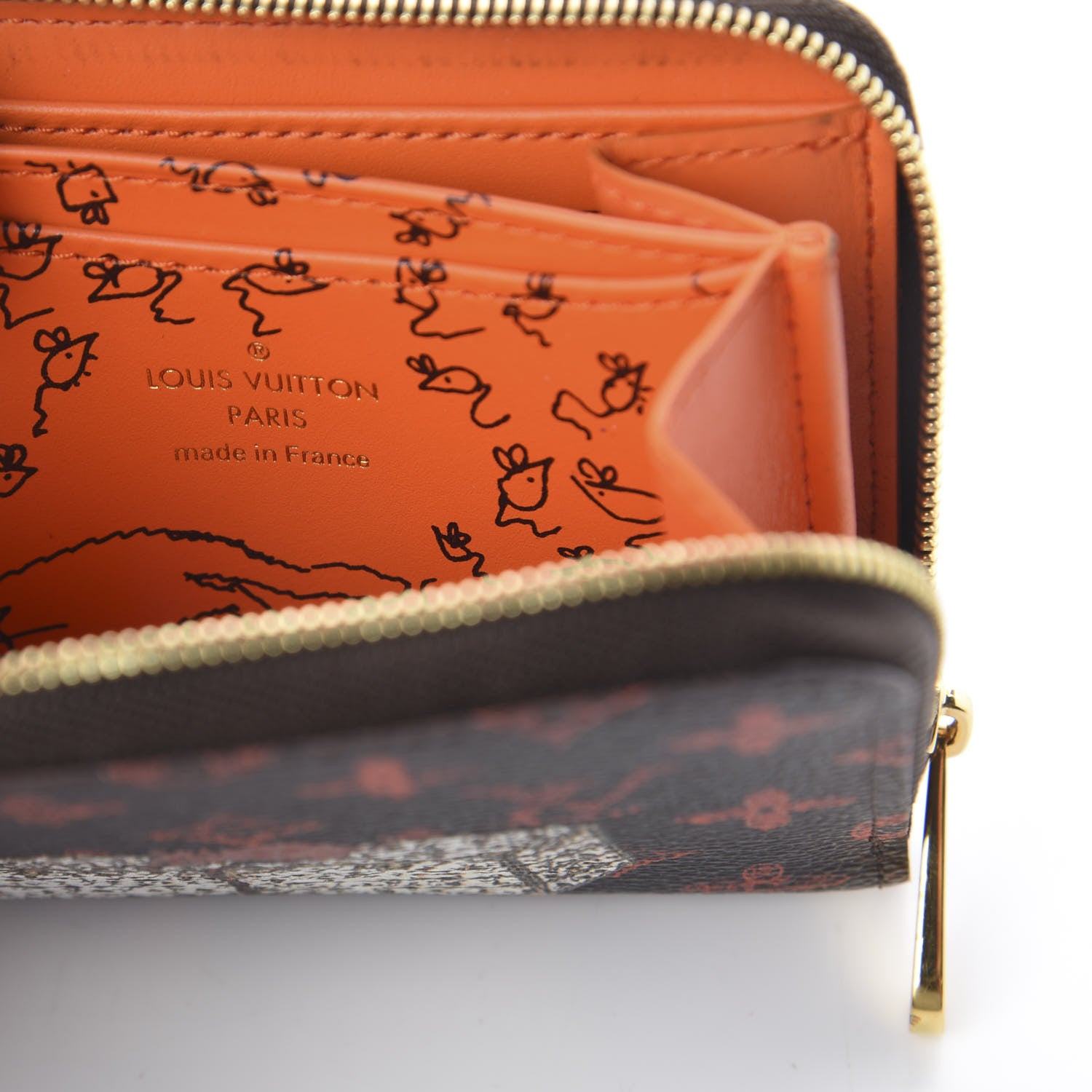 Louis Vuitton Catogram Zippy Coin Purse Marron 5 of 5
