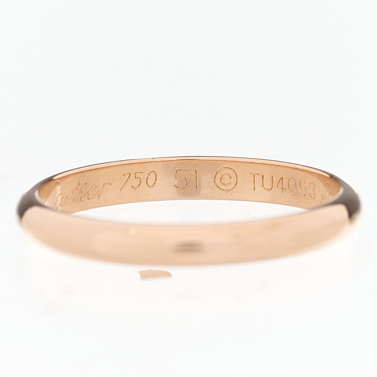Cartier 18K Pink Gold 2.5mm 1895 Wedding Band Ring 51 5.75 5 of 5