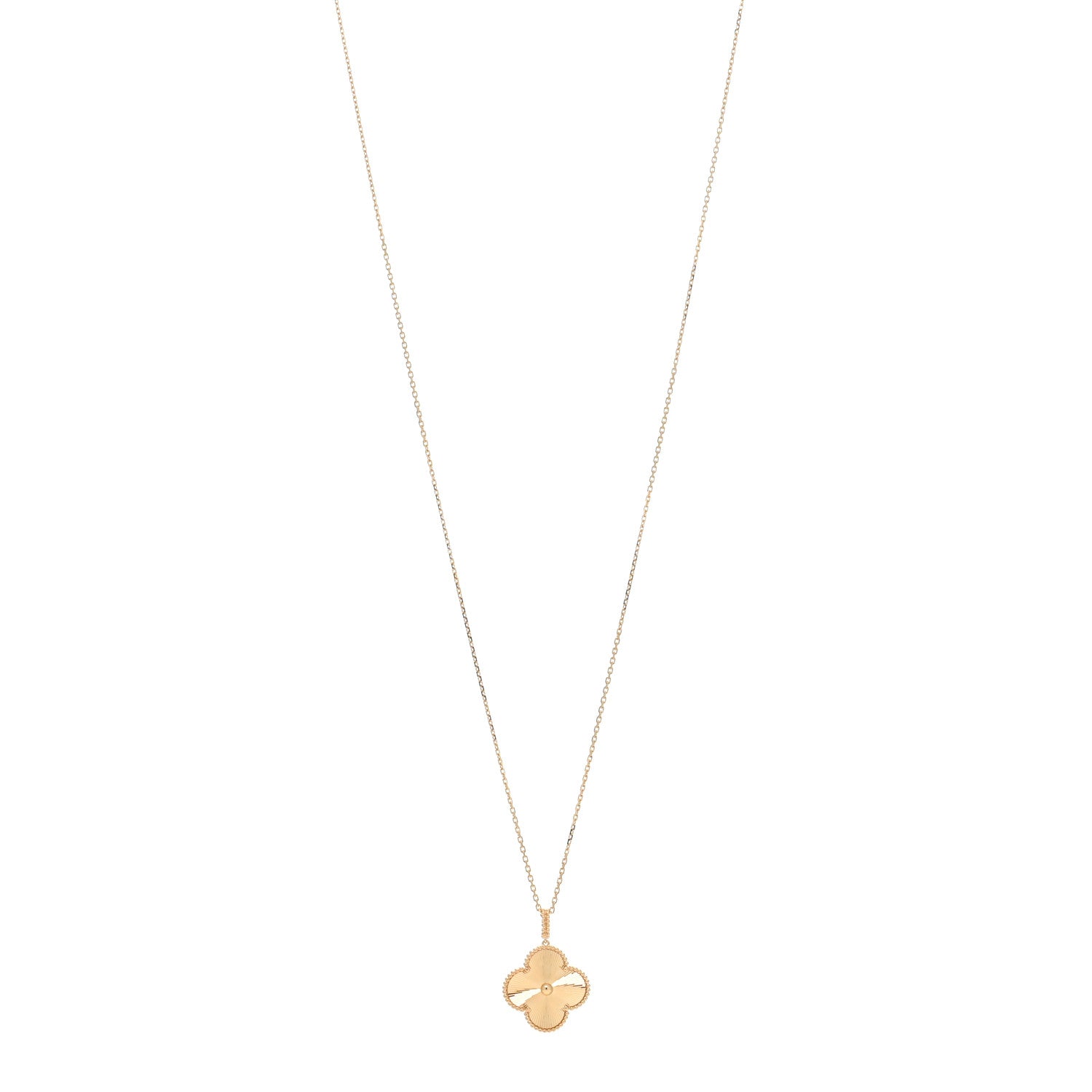 Van Cleef & Arpels VAN CLEEF & ARPELS 18K Yellow Gold Guilloche Magic Alhambra Long Necklace 1 of 4