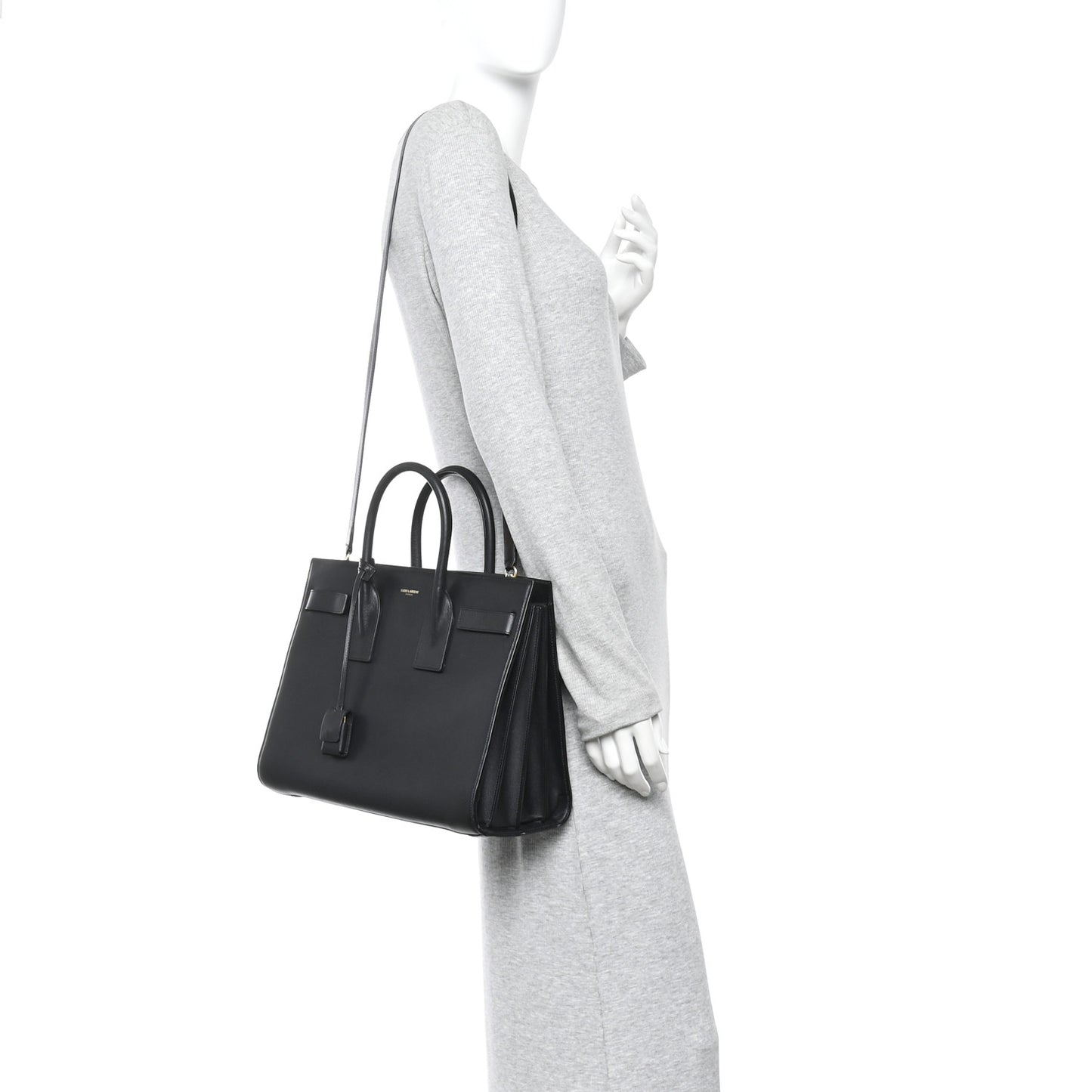 Smooth Calfskin Small Sac De Jour Black