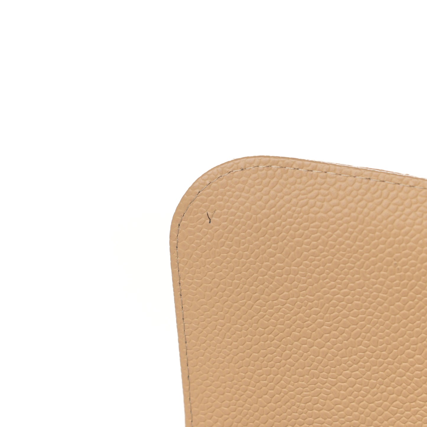 Caviar Quilted Jumbo Double Flap Beige Clair
