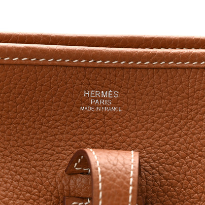 Hermes Taurillon Clemence Evelyne III PM Gold 6 of 11