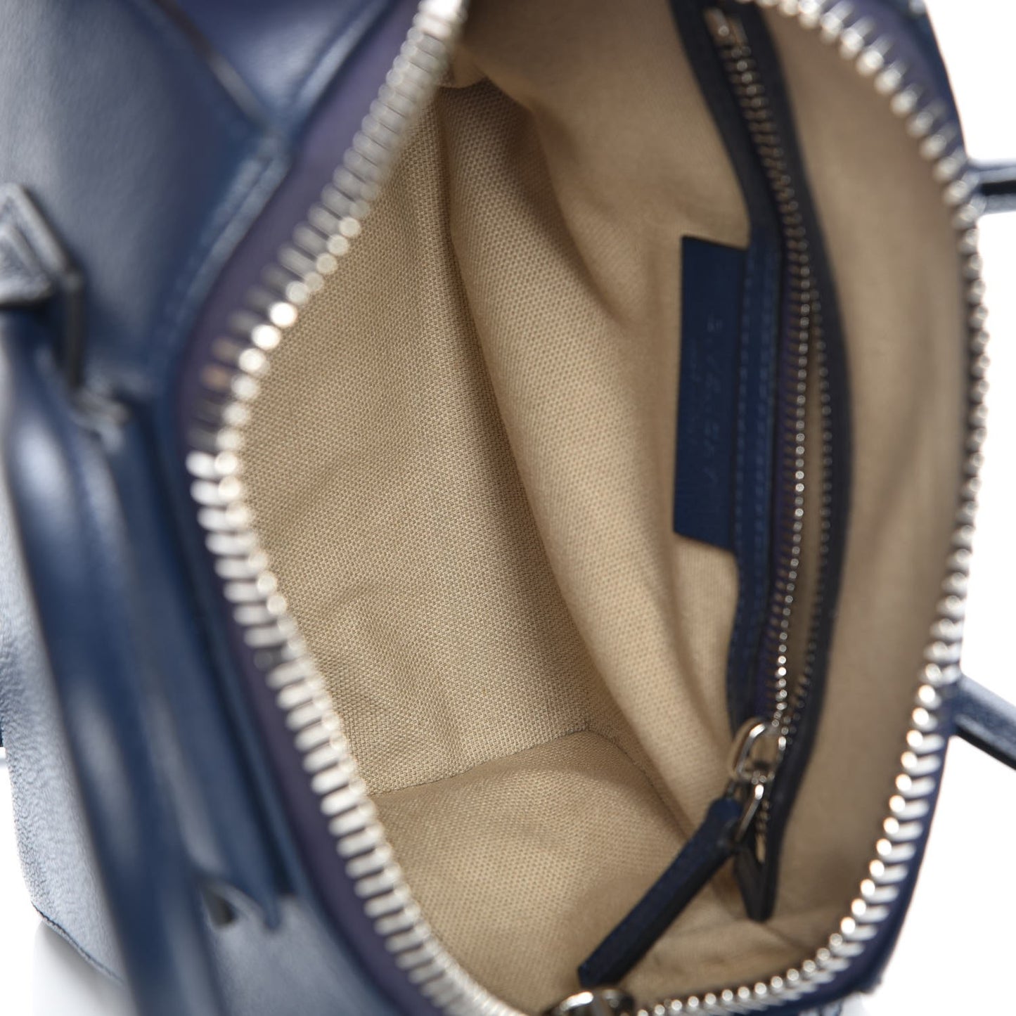 Sugar Goatskin Mini Antigona Navy