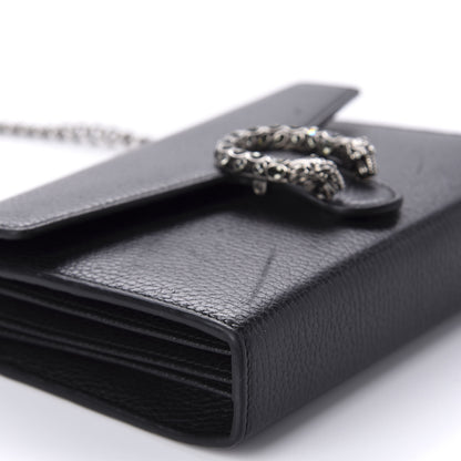 Gucci Calfskin Mini Dionysus Chain Wallet Black 6 of 11