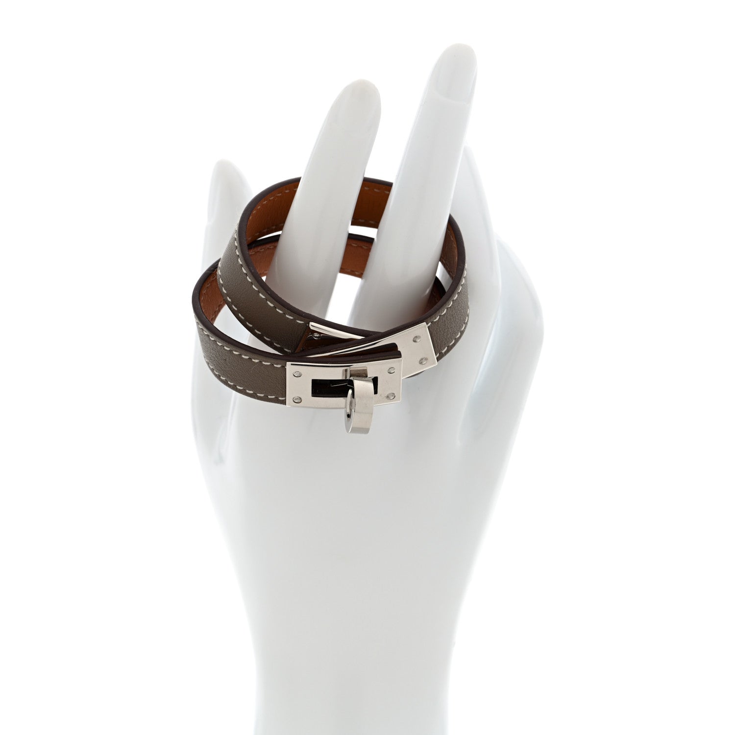 Hermes Swift Kelly Double Tour Bracelet T1 Etoupe 2 of 4