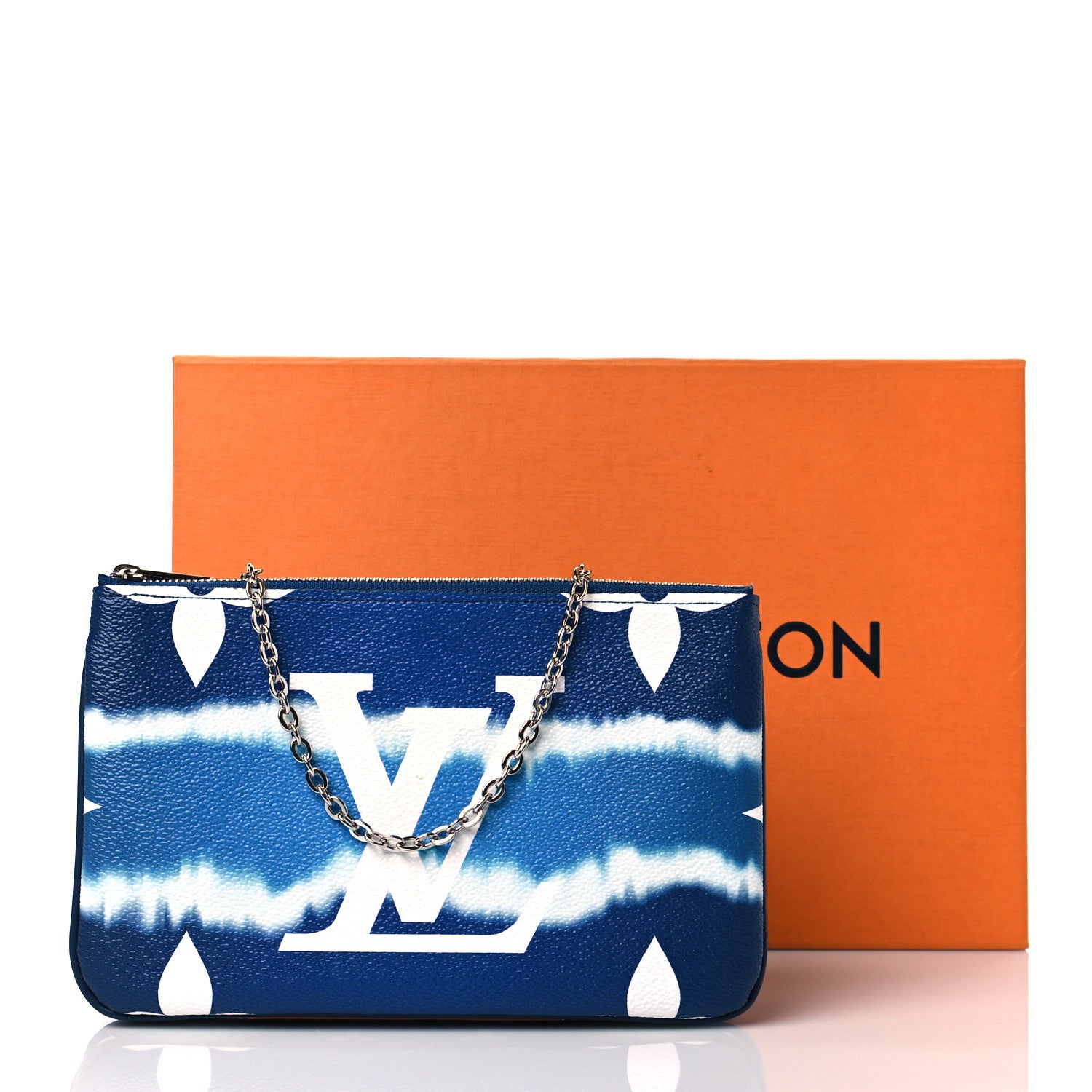 Louis Vuitton Monogram Giant Escale Double Zip Pochette Blue 11 of 11