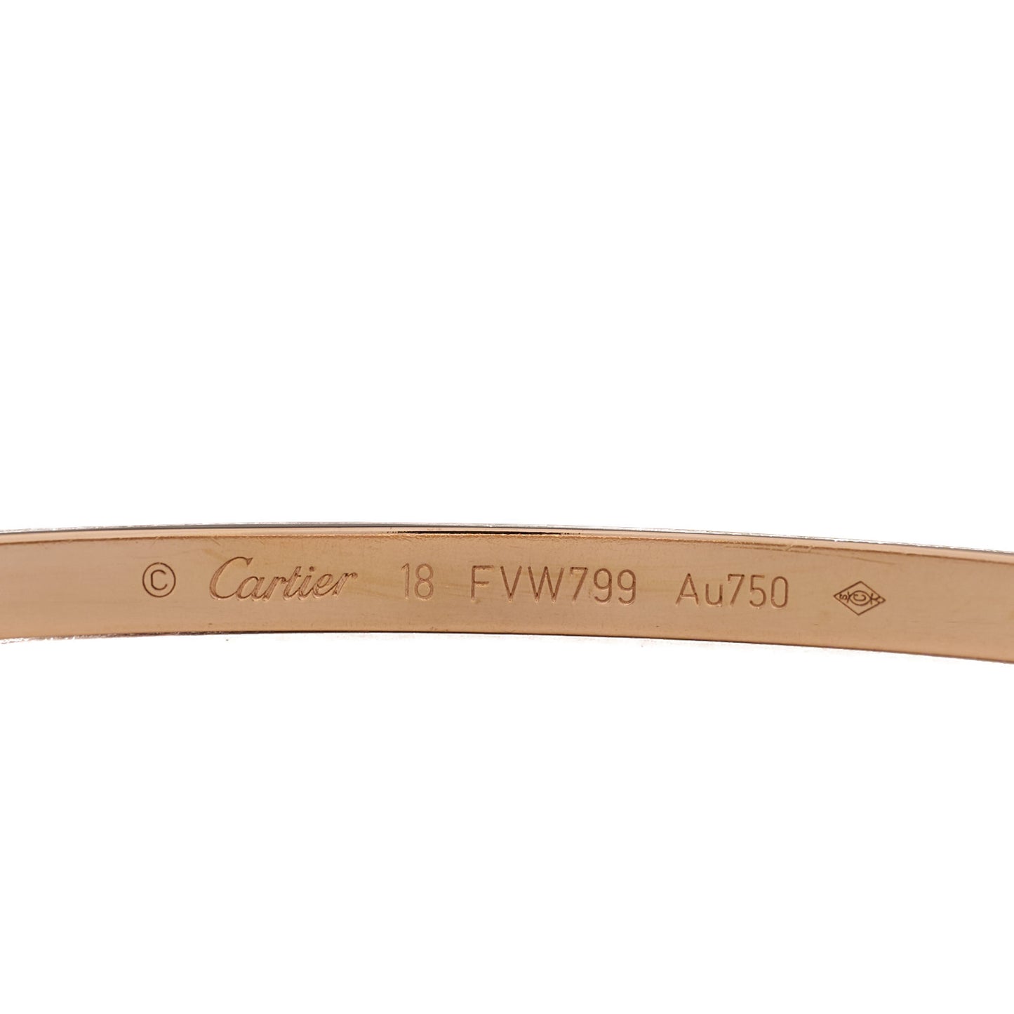 18K Pink Gold 10 Diamond Small LOVE Bracelet 18