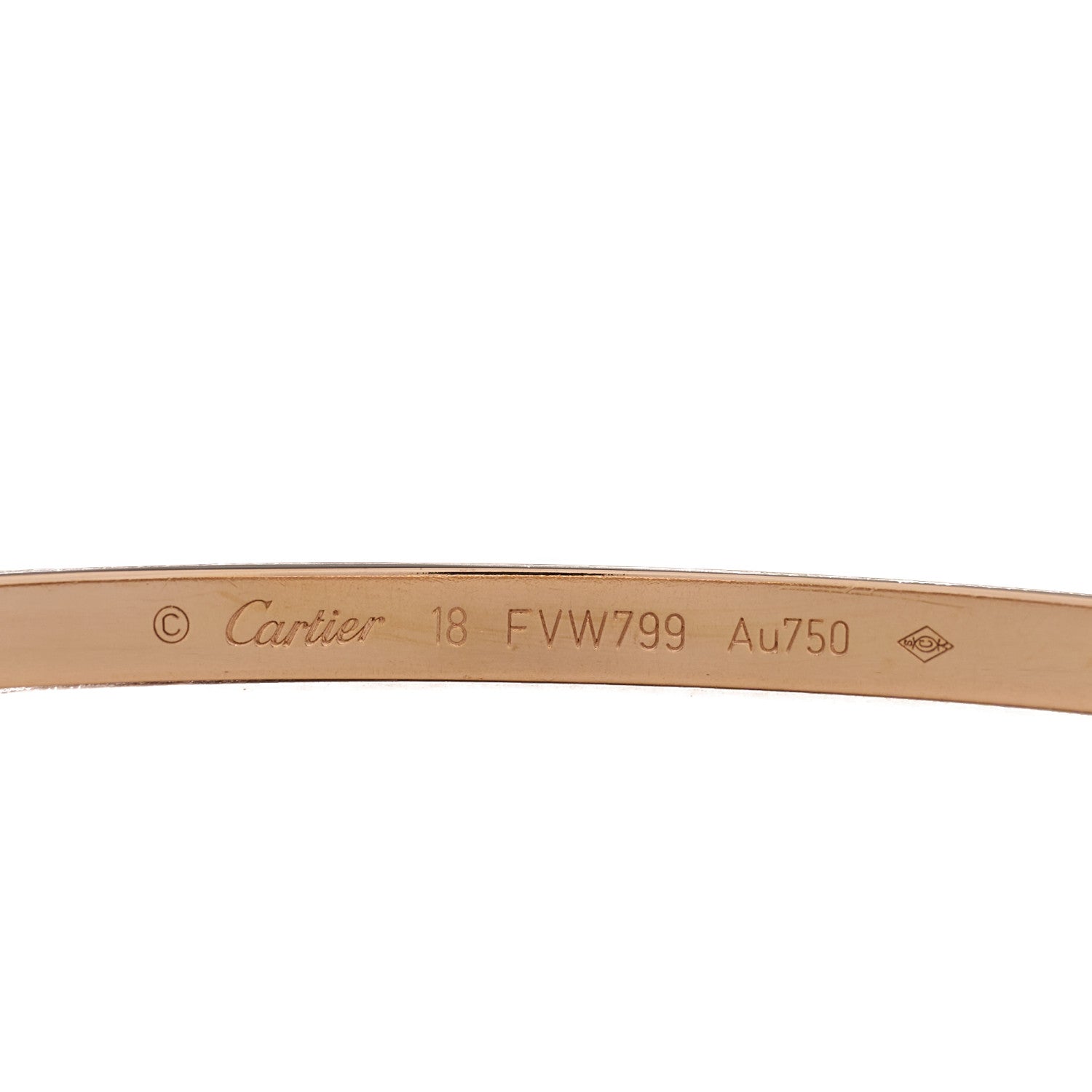 Cartier 18K Pink Gold 10 Diamond Small LOVE Bracelet 18 2 of 5