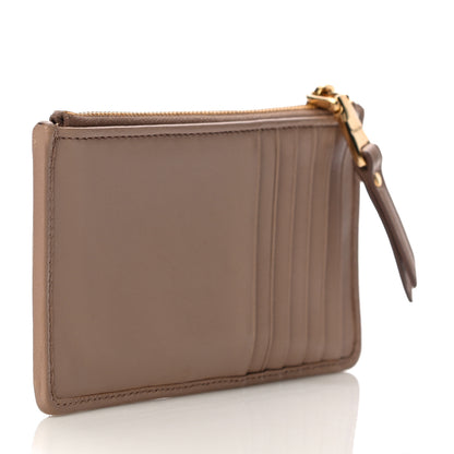 Miu Miu Nappa Matelasse Quilted Zip Card Case Cammeo 3 of 11