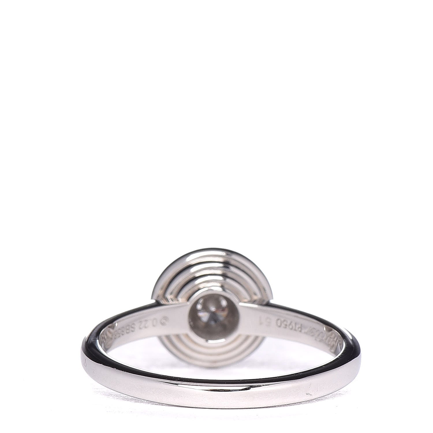 Cartier Platinum Diamond .22ct D'Amour Engagement Ring 51 5.75 4 of 8