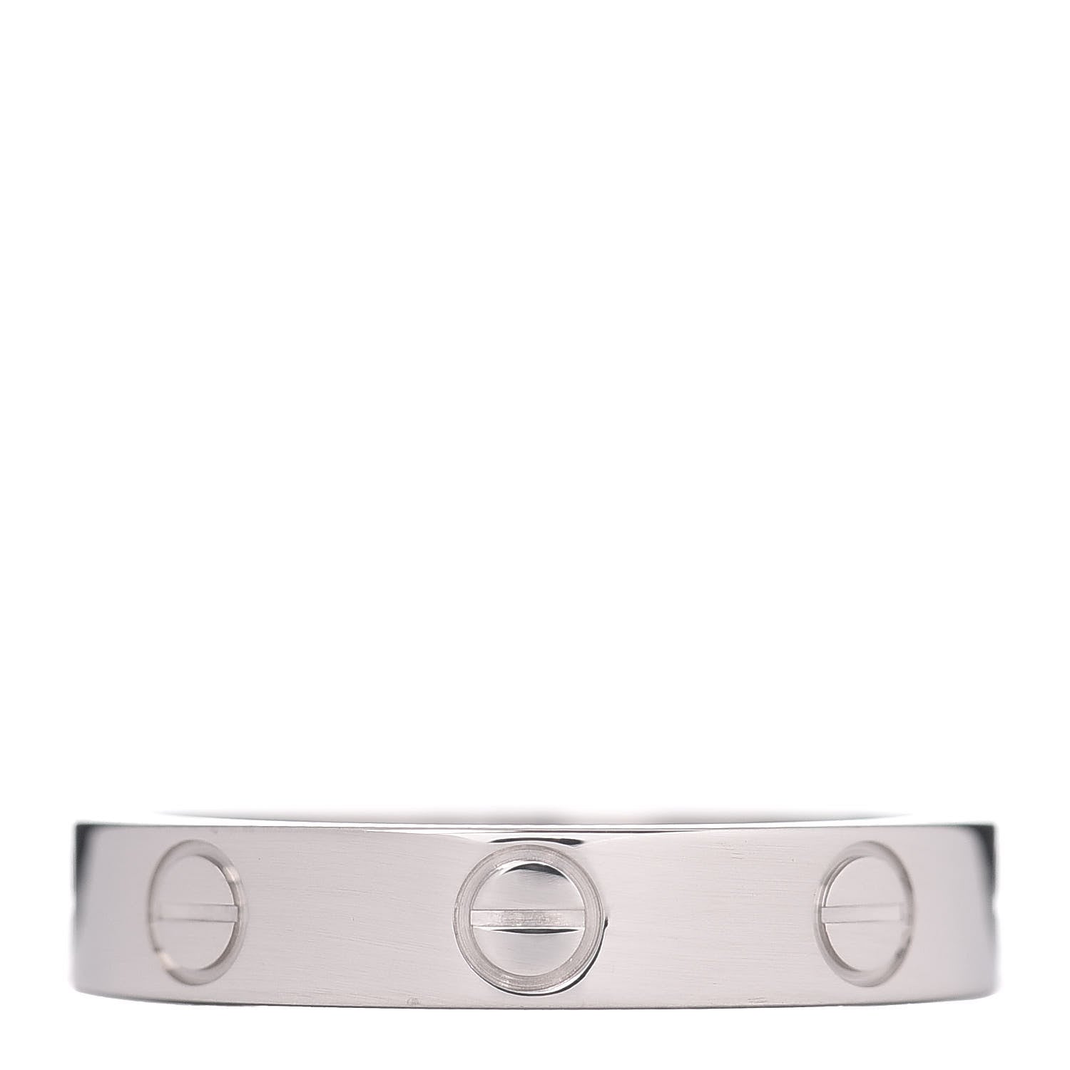 Cartier 18K White Gold 3.5mm LOVE Wedding Band Ring 51 5.75 3 of 4