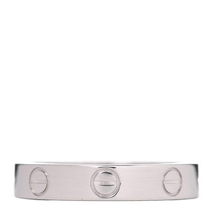 Cartier 18K White Gold 3.5mm LOVE Wedding Band Ring 51 5.75 3 of 4
