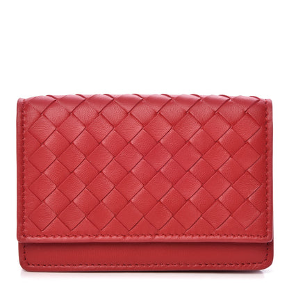 Bottega Veneta Nappa Intrecciato Card Holder Red 1 of 8