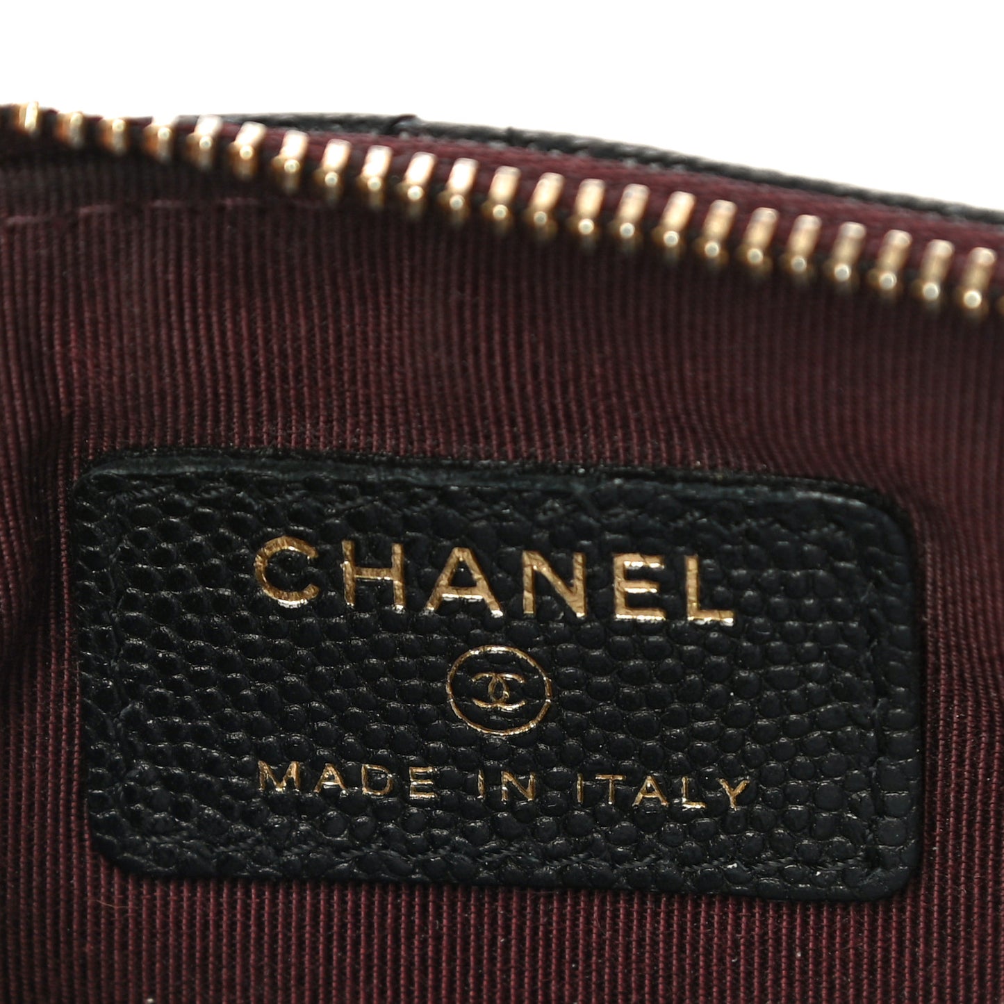 Caviar Quilted Small Cosmetic Case Black