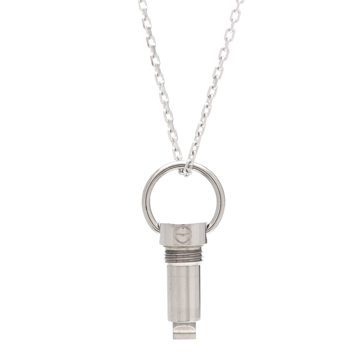 Cartier 18K White Gold LOVE Screwdriver Pendant Necklace 5 of 7