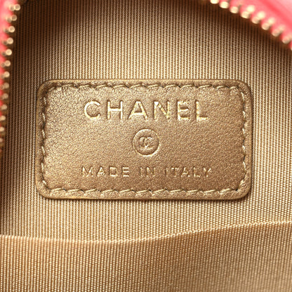 Chanel Lambskin Quilted Round Pearl Crush Clutch With Chain Pink 6 of 10