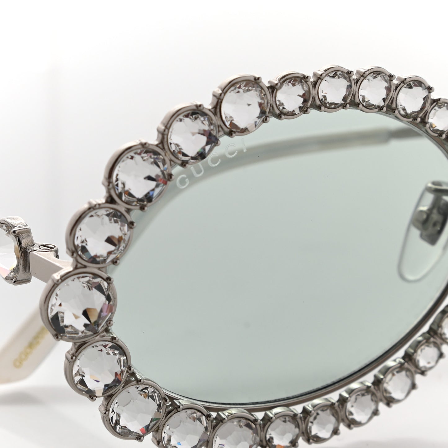 Crystal Oval Sunglasses GG0620S Silver