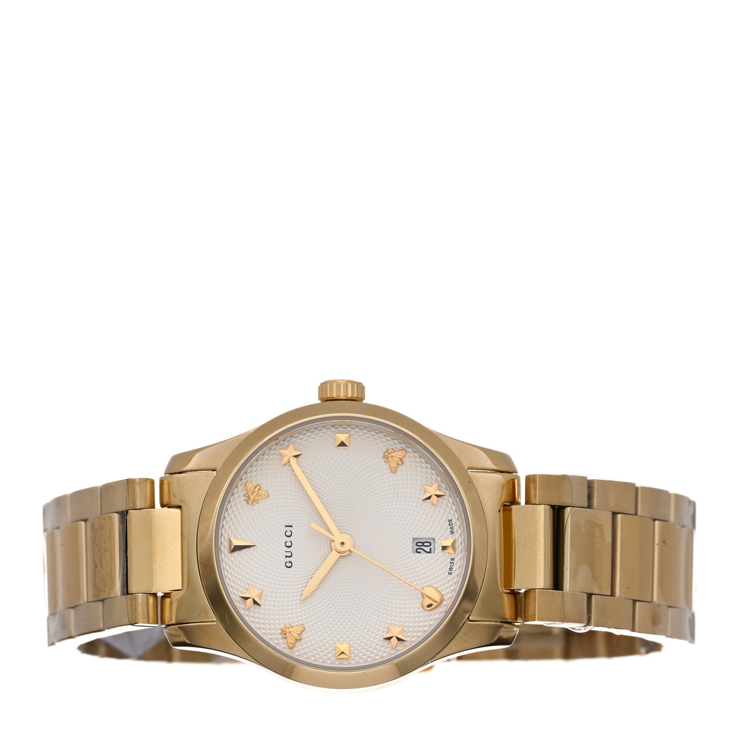 Stainless Steel 27mm G-Timeless Charm Quartz Watch Gold