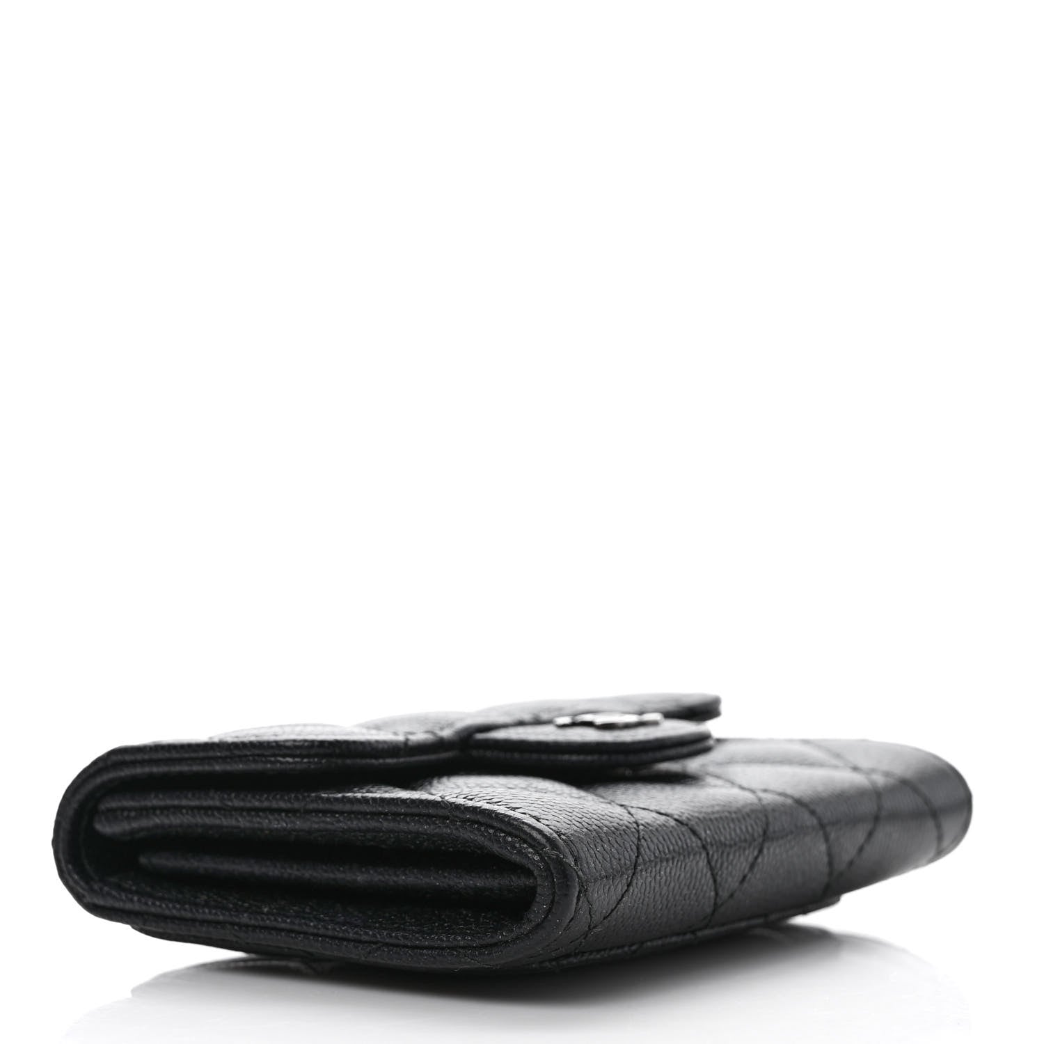Chanel Iridescent Caviar Quilted Flap Card Holder Wallet Black 3 of 7