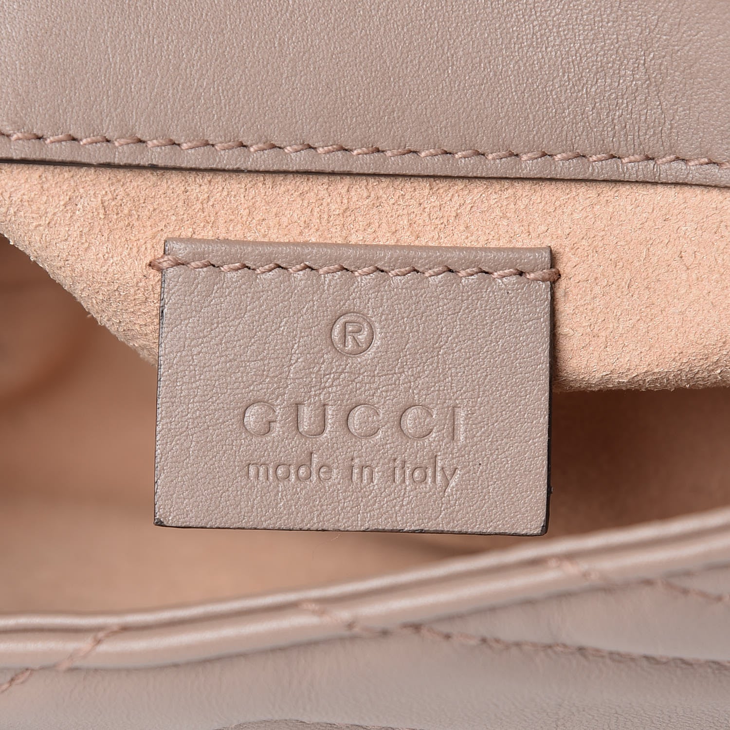 Gucci Calfskin Matelasse Super Mini GG Marmont Shoulder Bag Porcelain Rose 6 of 12