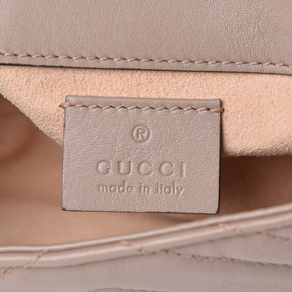 Gucci Calfskin Matelasse Super Mini GG Marmont Shoulder Bag Porcelain Rose 6 of 12