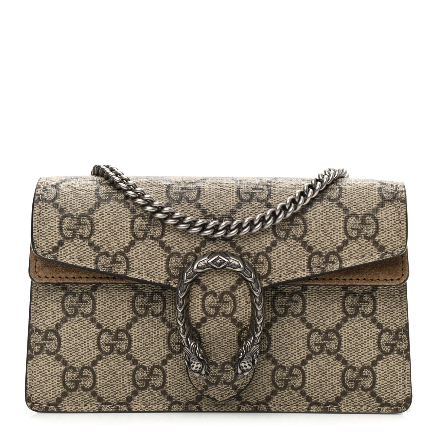 GG Supreme Monogram Super Mini Dionysus Shoulder Bag Taupe
