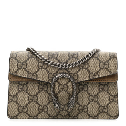 Gucci GG Supreme Monogram Super Mini Dionysus Shoulder Bag Taupe 1 of 9