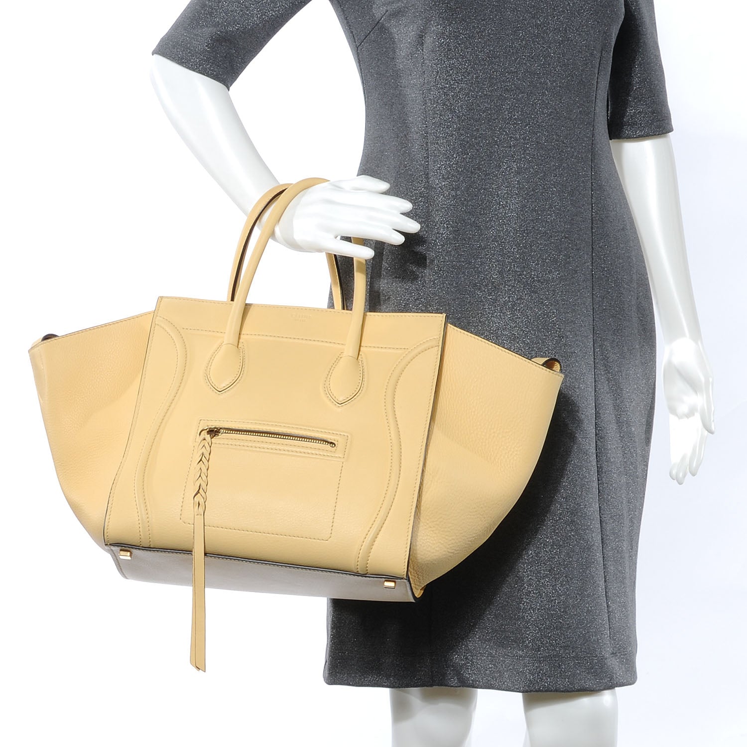 Celine Smooth Calfskin Leather Small Phantom Luggage Butter 2 of 8